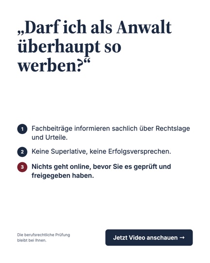 GEOptimiert-Anzeige für Kanzleien: Darf ich als Anwalt überhaupt so werben?