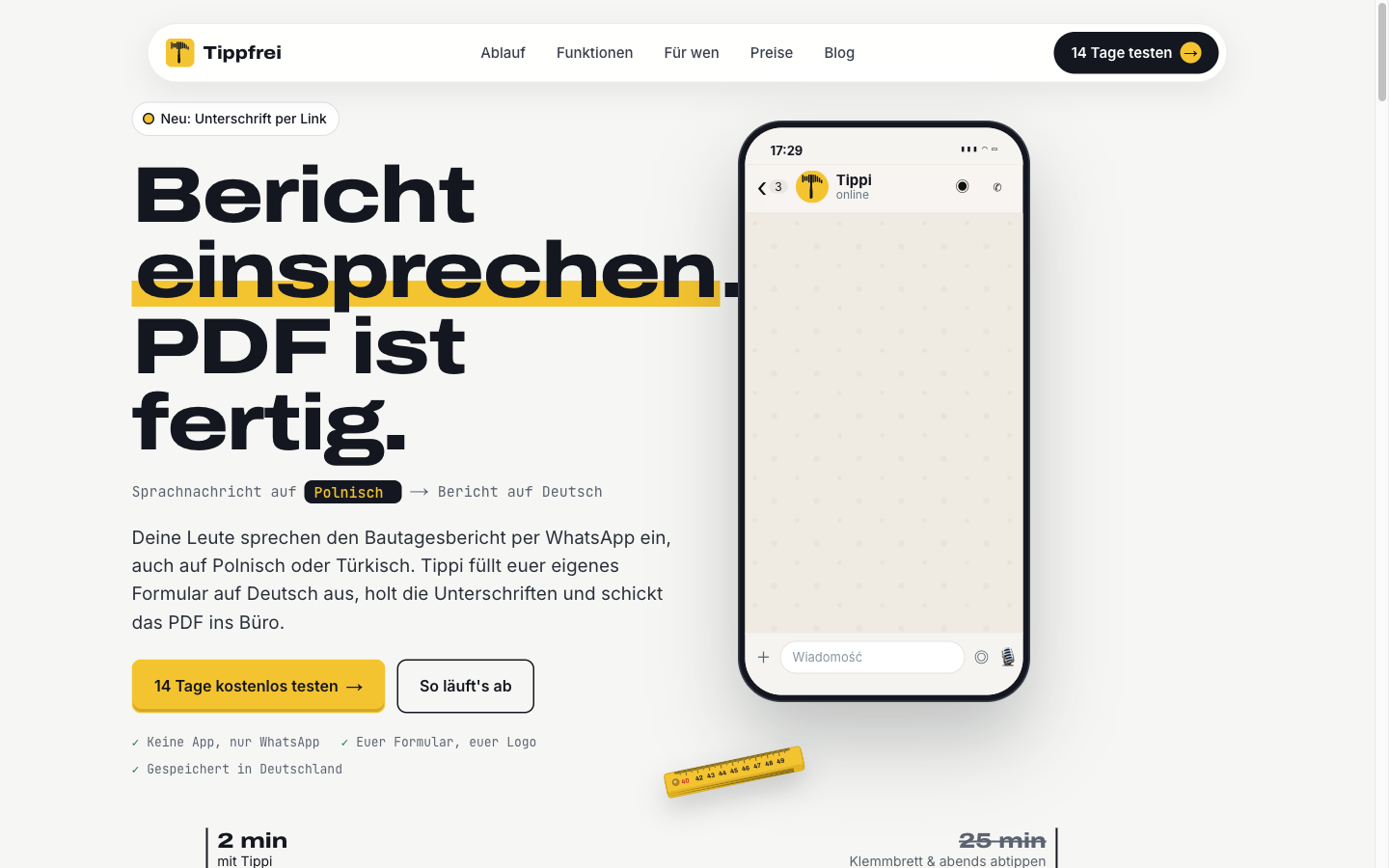 Startseite von tippfrei.de
